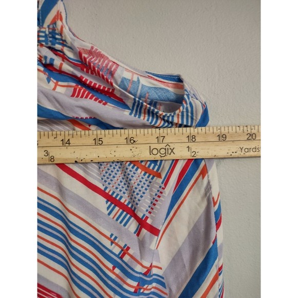 CAbi Women’s Size Small Tassel Camisole Tank Top Tunic Blouse Red Blue Stripes - Picture 4 of 7